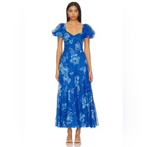 Free People - Short Sleeve Sundrenched Maxi Dress In Sapphire
